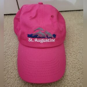BJR Classic Headwear Pink St. Augustine Cap with Dolphin Embroidery OS